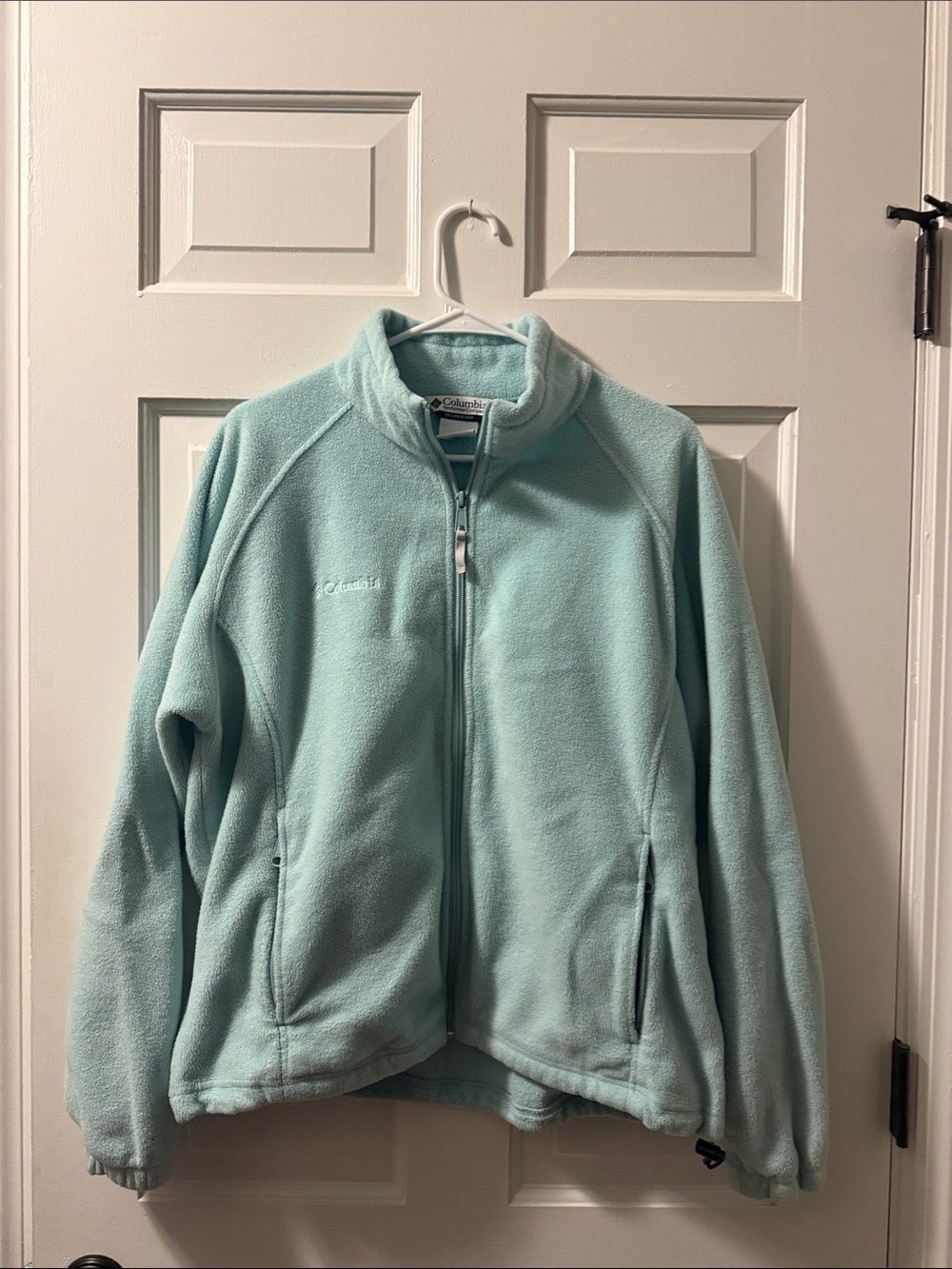 Great condition Columbia Mint Green Full-Zip Fleece Jacket